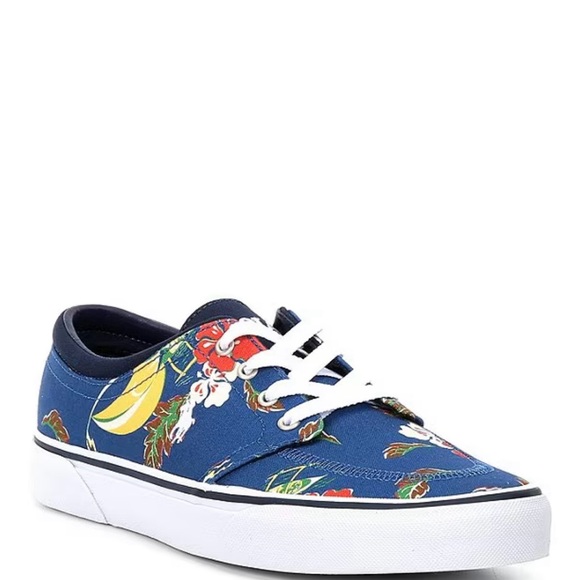 Polo by Ralph Lauren Faxon X Blue Floral Sneakers. Men’s Size 10.5 NWOB. - Picture 3 of 11